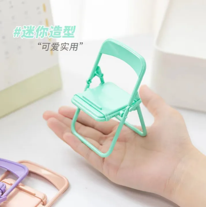 Soporte de celular en forma de silla, holder compacto y versátil