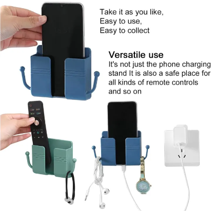 Holder organizador multifuncional de pared soporte para celulares y controles