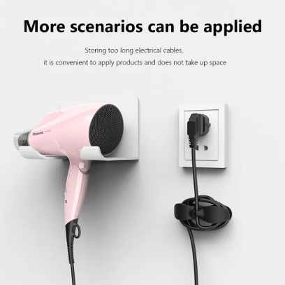 Organizador de cables enrollador multiusos de silicona autoadhesivo