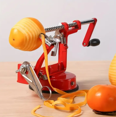 Pelador y rebanador manual de frutas multifuncional sin esfuerzo 3 en 1