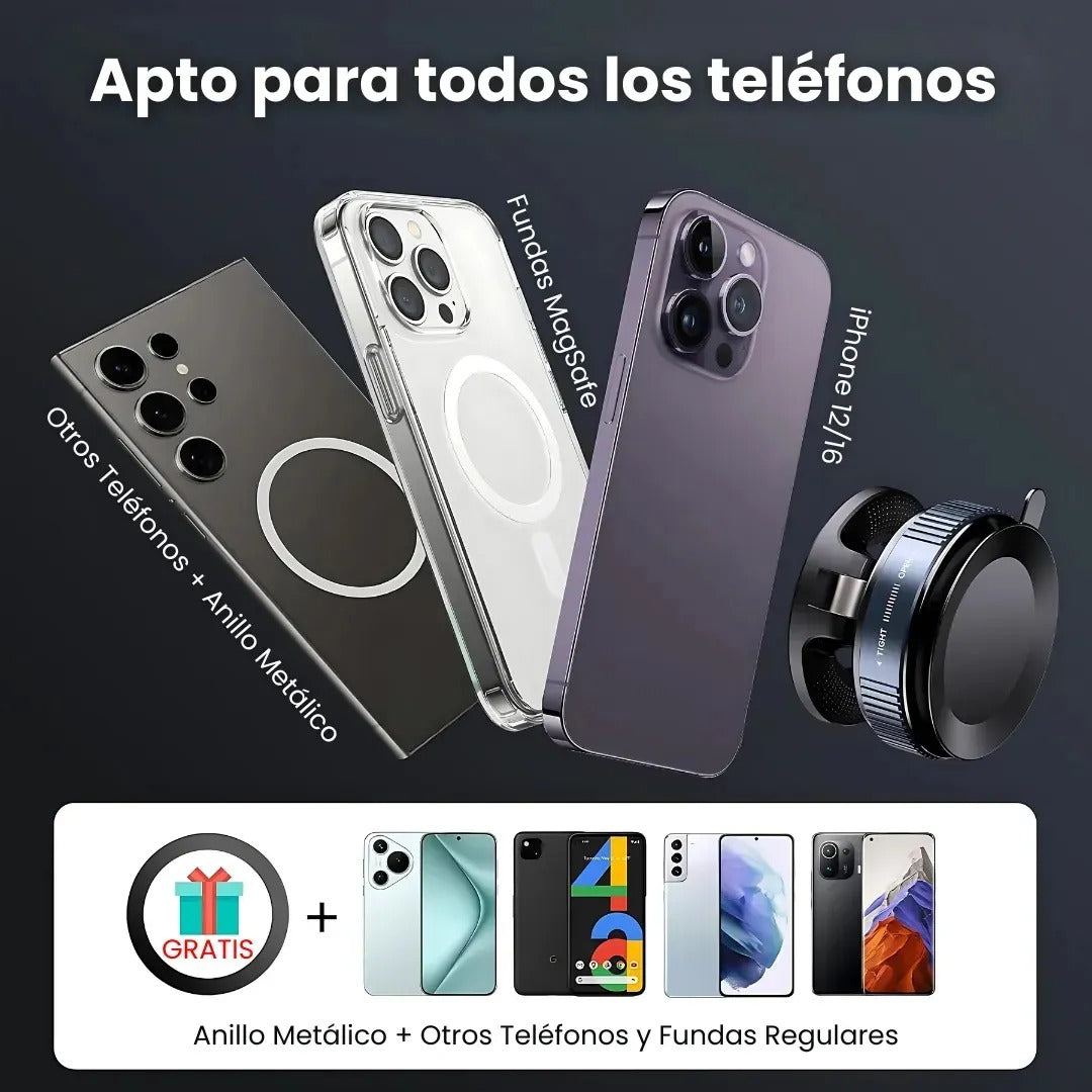 Holder Magnético para Celular Con Imán Fuerte y Succión Al Vacío