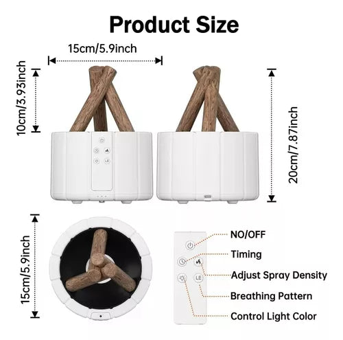 Difusor Humidificador De Aroma Llama De Fogata