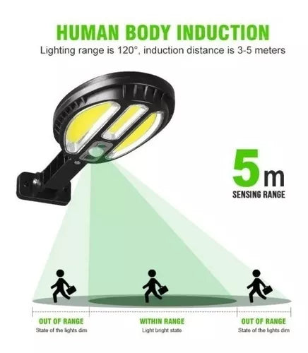Lampara Solar Luces Led Sensor Movimiento Control Remoto 5w