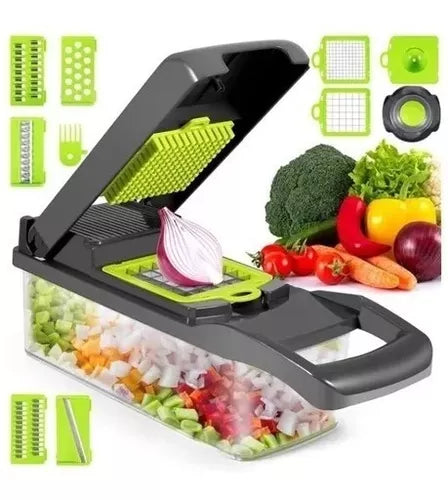 Picadora rallador cortador rebanador, manual de verduras fruta 14 en 1