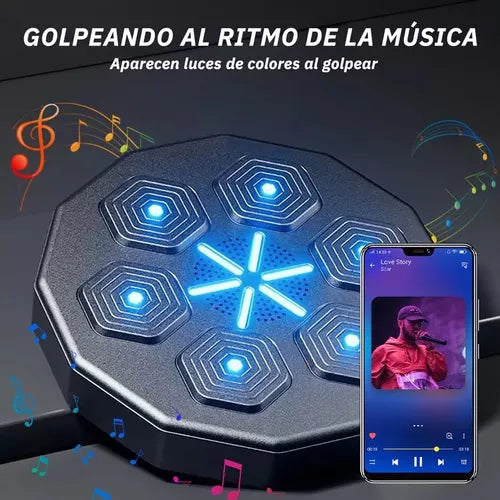 Maquina de boxeo inteligente luces parlante incluye guantes
