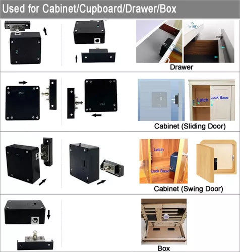 Cerradura Electrónica Inteligente Magnética Cajones Y Puerta