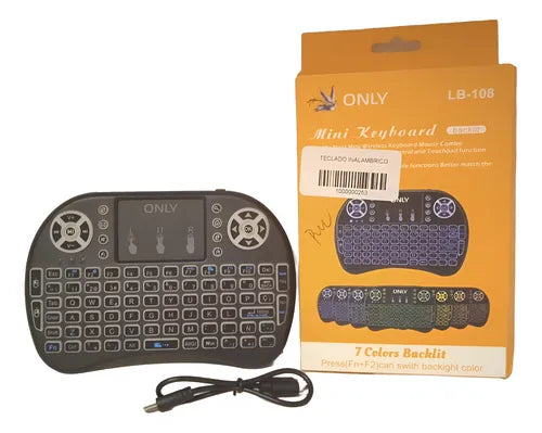 Mini Teclado TV Portatil Keyboard Con Luz