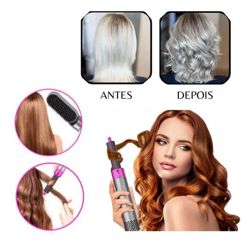 Cepillo alisador de pelo multifunción 5 en 1