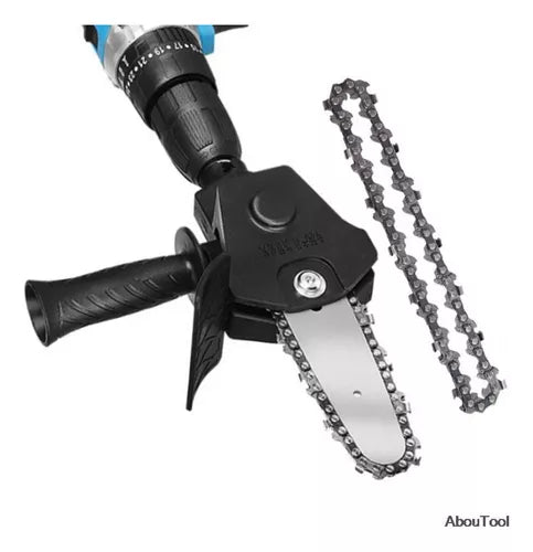 Adaptador de minimotosierra para taladro para podar y serrar