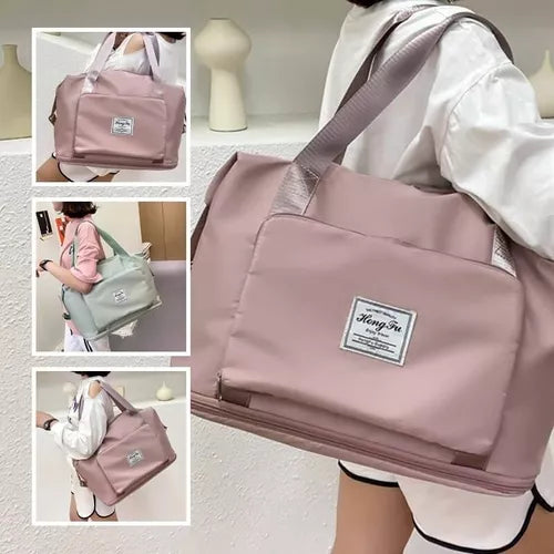 BOLSO VIAJERO EXPANDIBLE IMPERMEABLE BOLSILLO 42x42CM