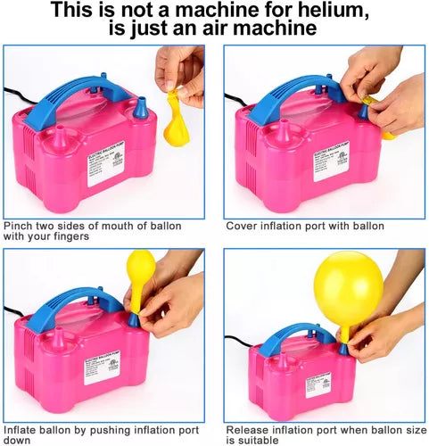 Bomba Para Inflar Globos Electrica Doble Inflador/fiestas