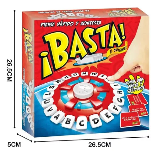 Ruleta juego de mesa letra BASTA temporizador + 36 cartas