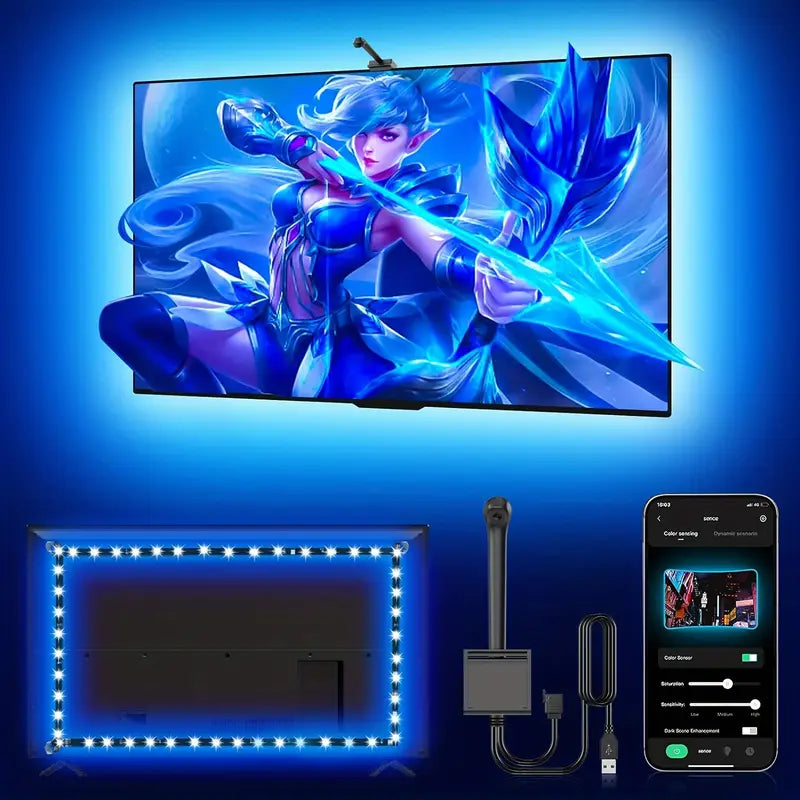Cinta RGB Inmersion LED TV Backlight con Cámara con Alexa y Google