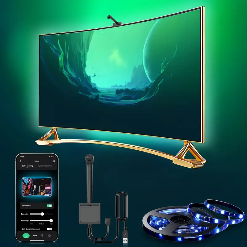 Cinta RGB Inmersion LED TV Backlight con Cámara con Alexa y Google