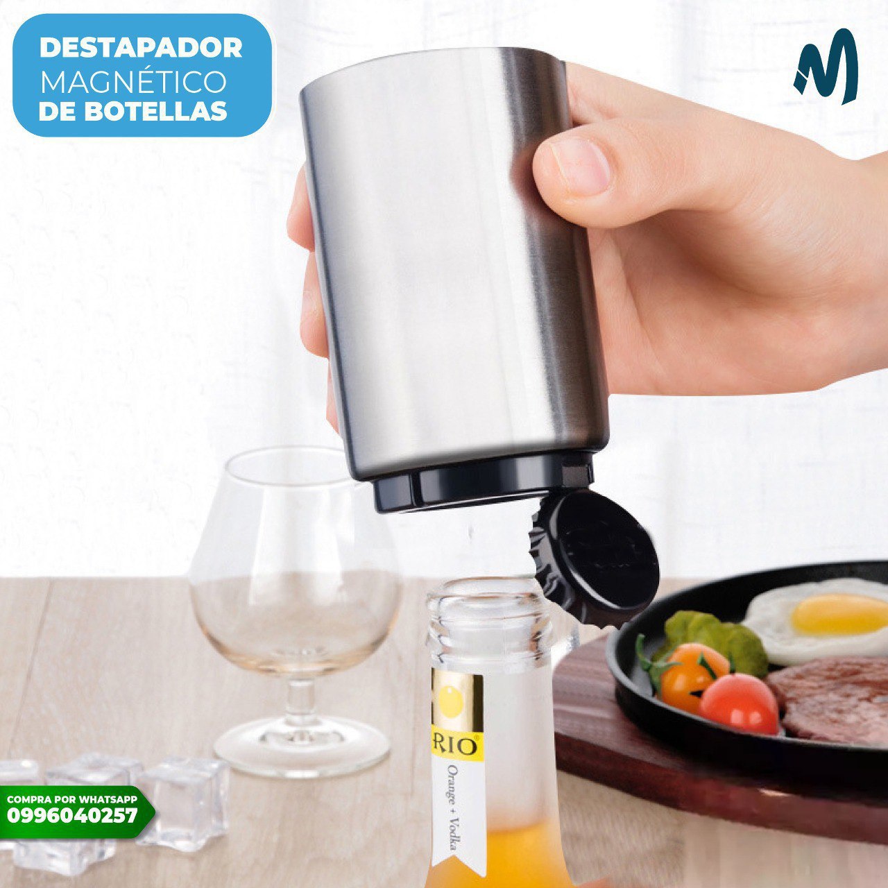 Destapador Botellas Magnético no dañará ni doblará las tapas