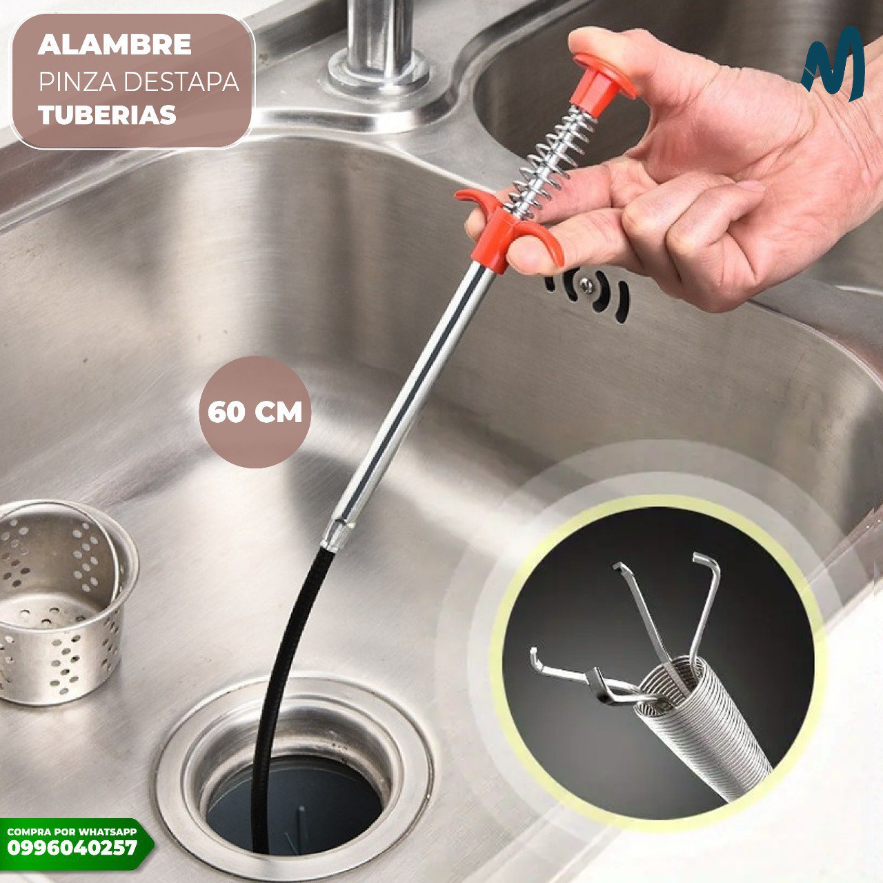 Alambre Con Garra Flexible 90cm