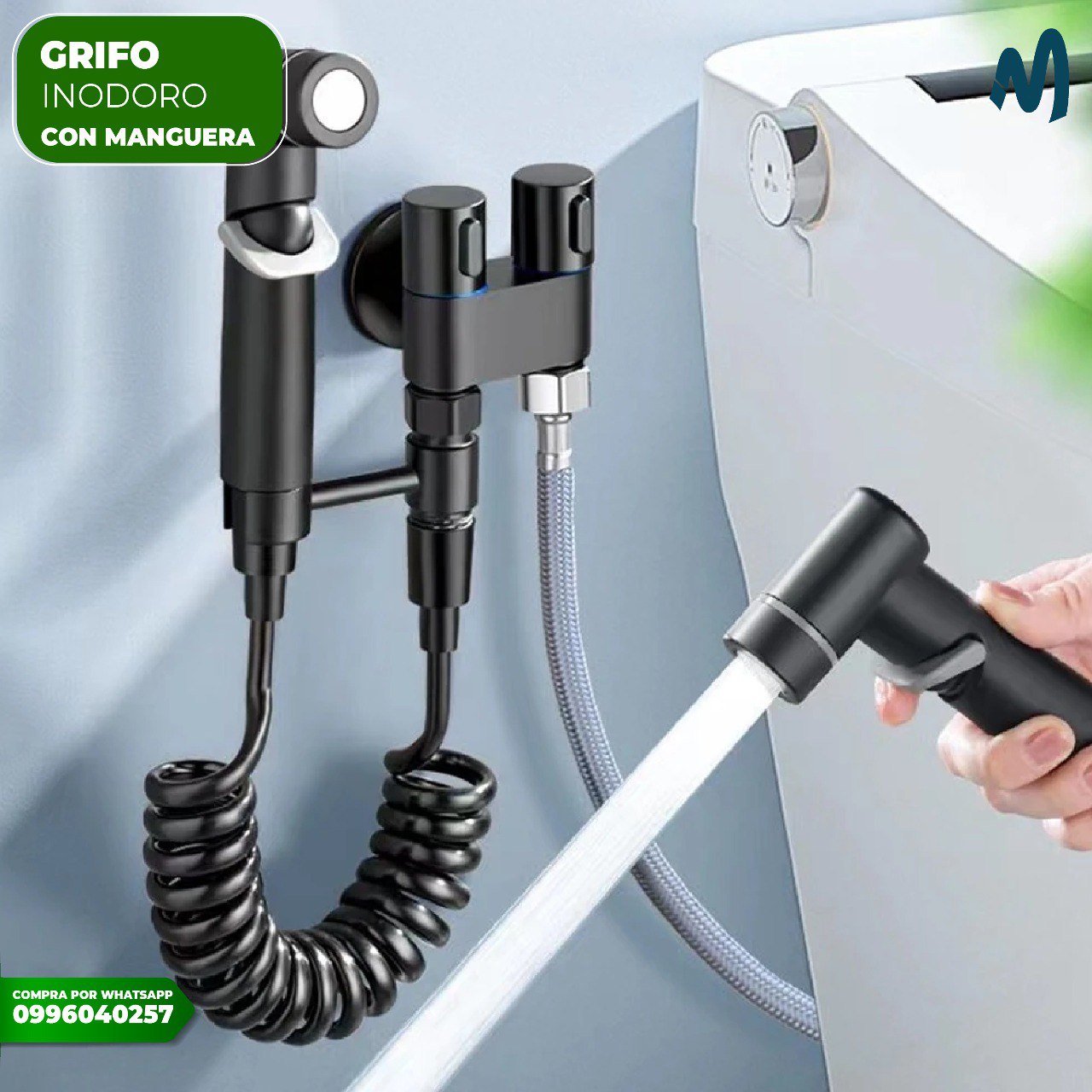 Grifo con manguera flexible 2 en 1 limpieza y aseo personal multiuso