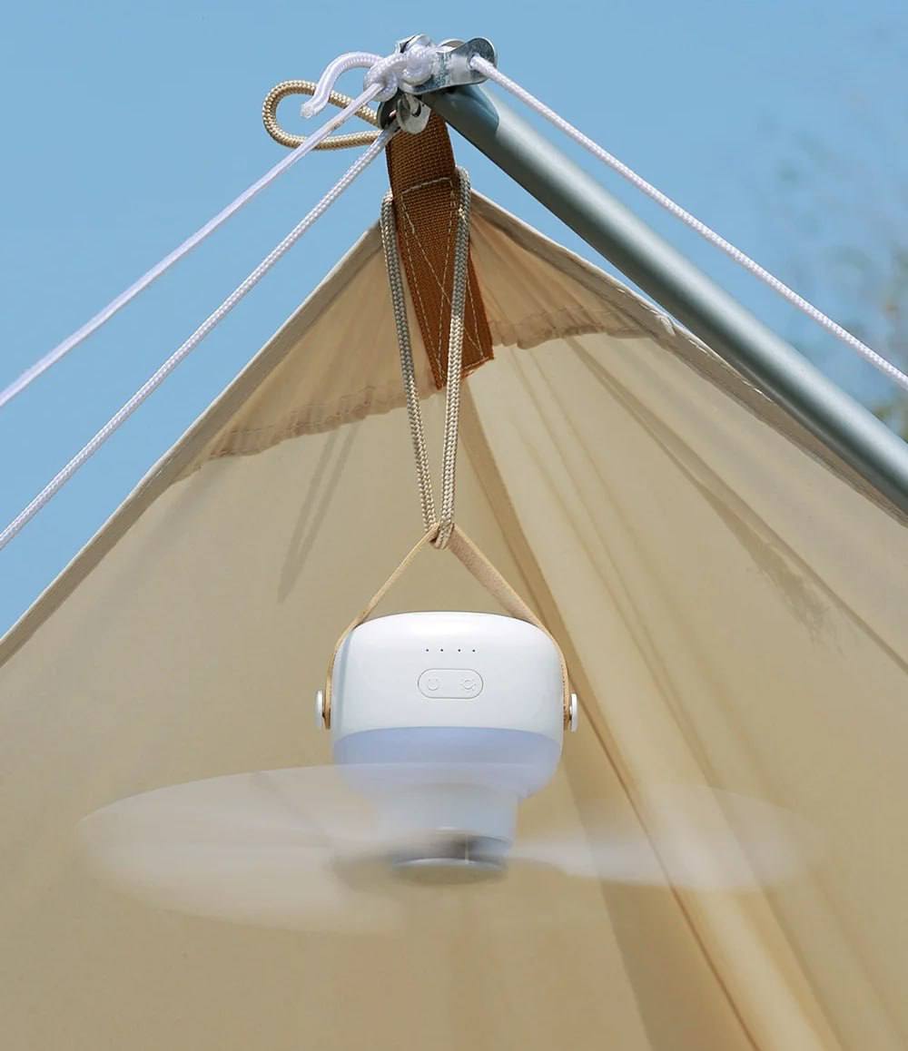 Ventilador Portátil Recargable Con Lámpara + Trípode y Control Remoto