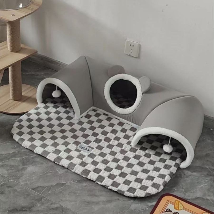 Casa Túnel de Gatos Afelpada 65x45cm