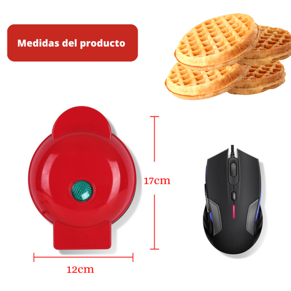 Mini máquina de wafles redonda clásica 4 pulgadas pancakes tostadora