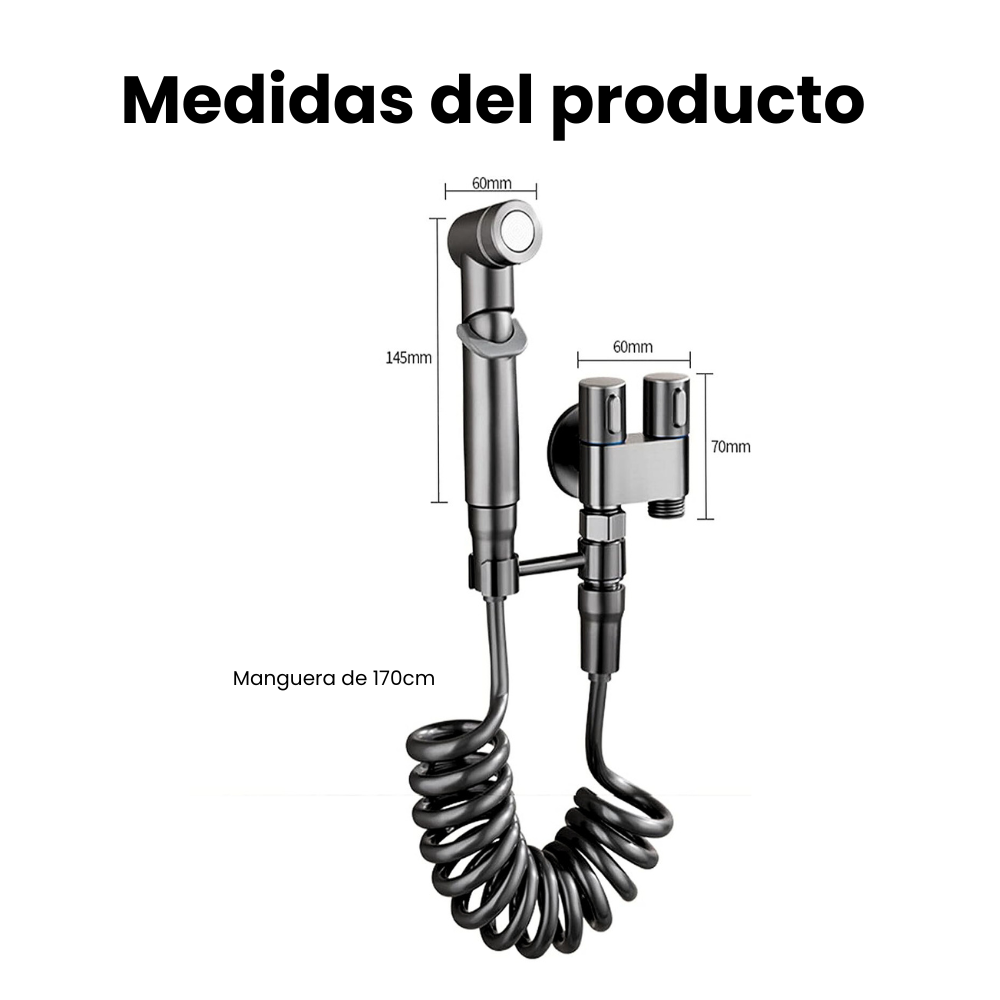 Grifo con manguera flexible 2 en 1 limpieza y aseo personal multiuso
