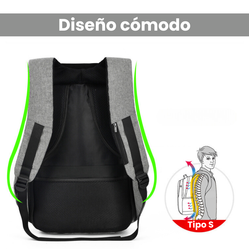 Mochila xd desing antirrobo maleta impermeable puerto usb laptop