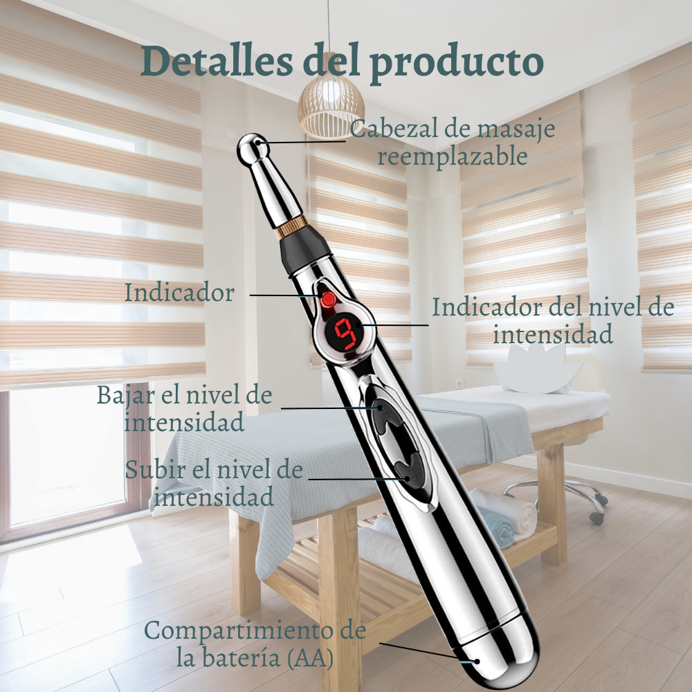 Pluma electroestimulador alivia dolores acupuntura df-618 massager pen