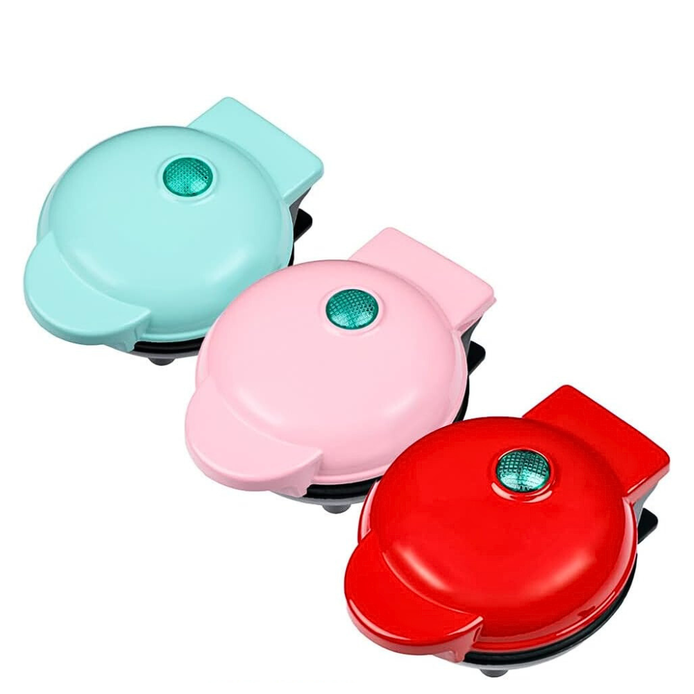 Mini máquina de wafles redonda clásica 4 pulgadas pancakes tostadora