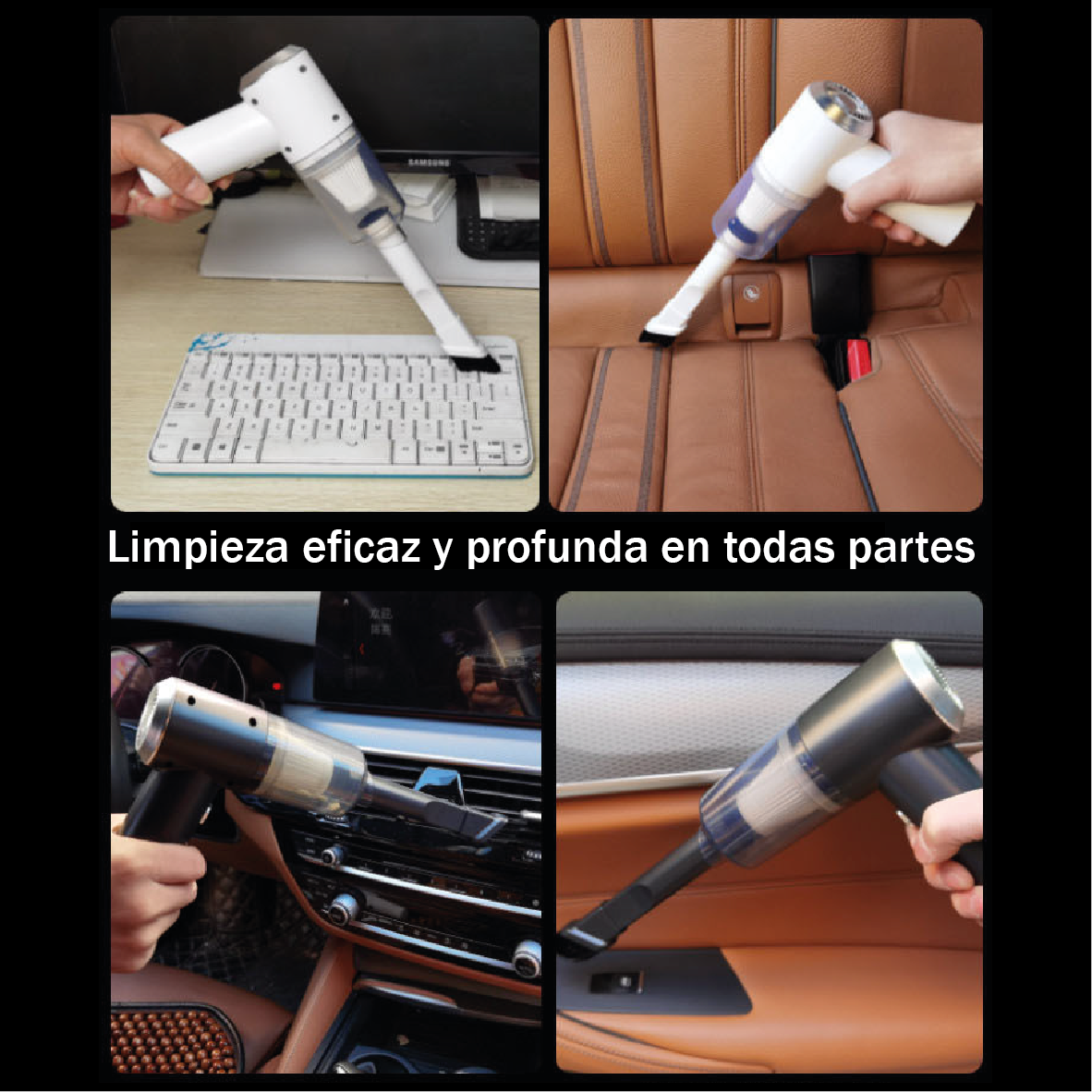 Aspiradora recargable inalámbrica portátil pequeño portátil y potente
