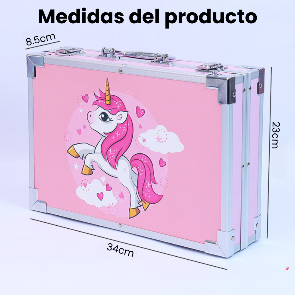 Kit caja de pinturas metal 2 pisos 121 pzs caja de arte para niños