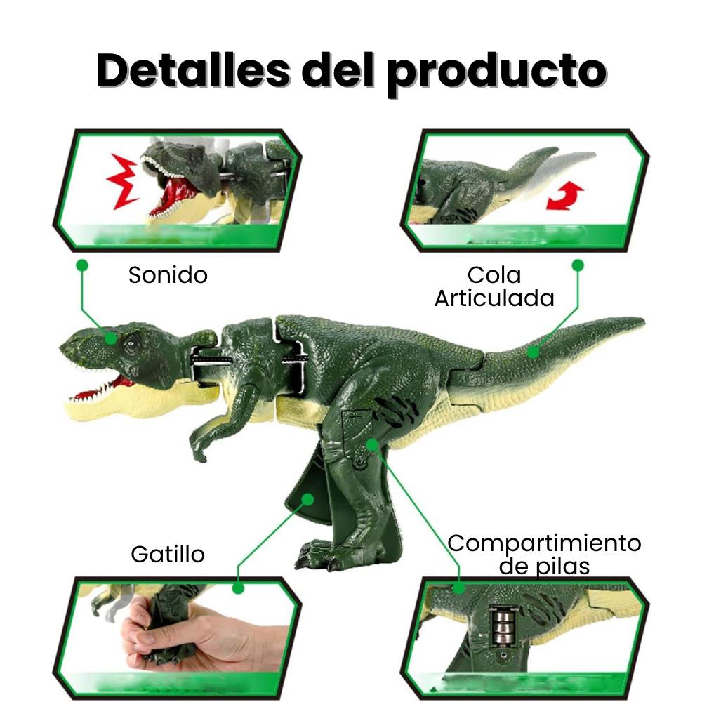 Juguete Intreractivo Dinosaurio Rex De Descompresión Articulado