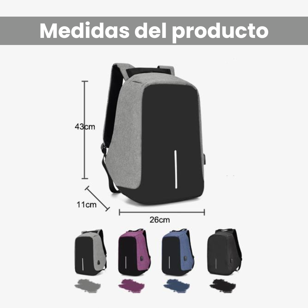 Mochila xd desing antirrobo maleta impermeable puerto usb laptop