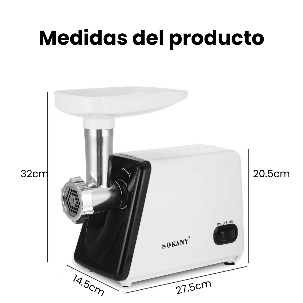 Molino de carne eléctrico Sokany 2500w sk-312 embutidor de salchichas