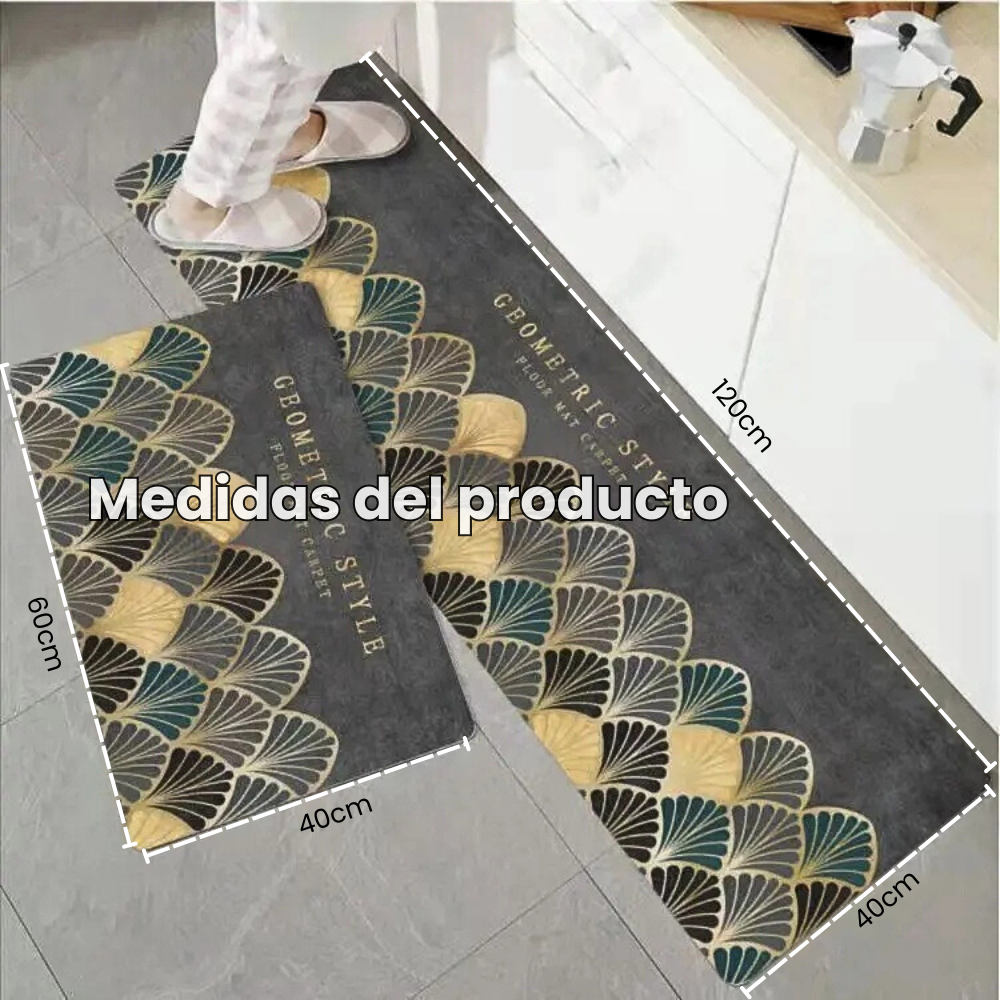 Tapete de cocina 2 pzs antideslizante mayor seguridad y comodidad