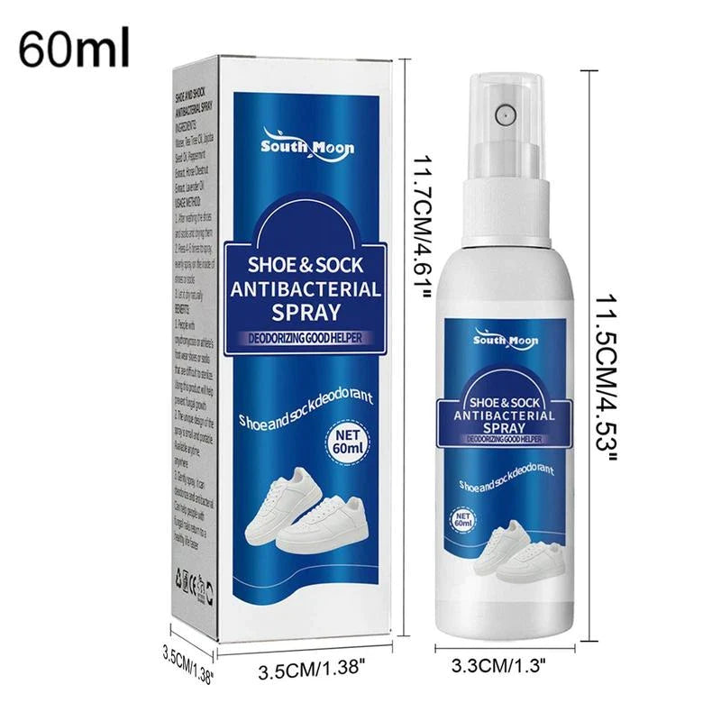 Spray desodorizador elimina olores de zapatos y calcetines.
