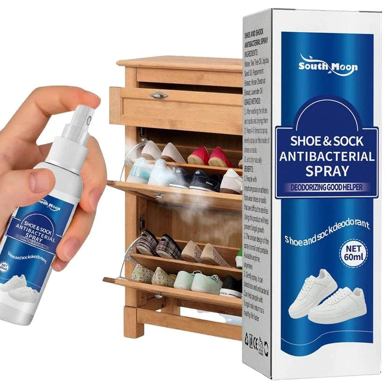 Spray desodorizador elimina olores de zapatos y calcetines.