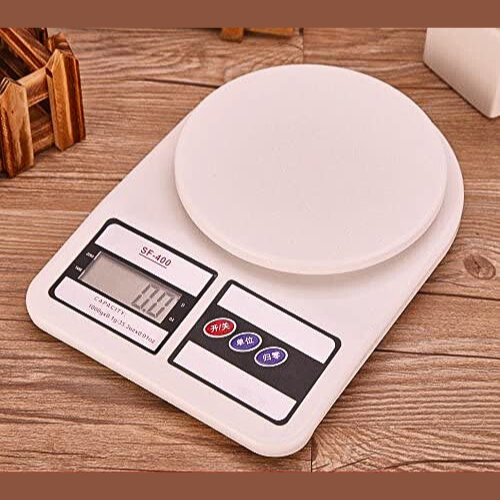 Báscula digital doméstica 7kg de capacidad balanza electrónica pilas gramera