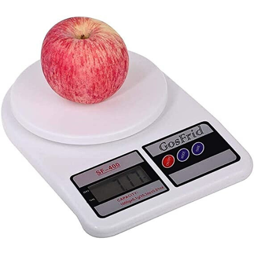 Báscula digital doméstica 7kg de capacidad balanza electrónica pilas gramera