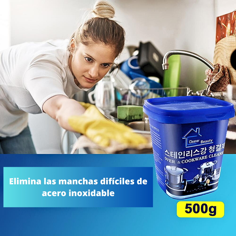 Pasta limpiadora de acero inoxidable multifuncional de metal crema pulidora