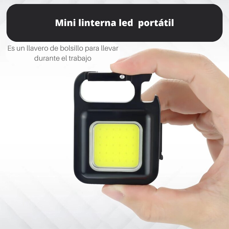 Mini linterna emergencia cuadrada keychain light recargable luz lámpara