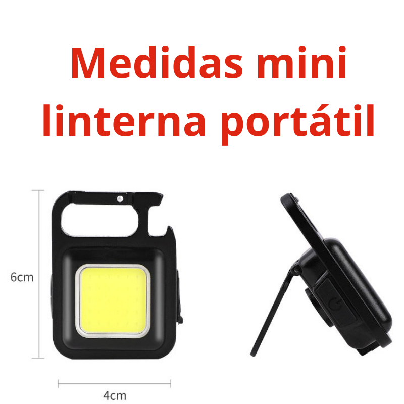 Mini linterna emergencia cuadrada keychain light recargable luz lámpara