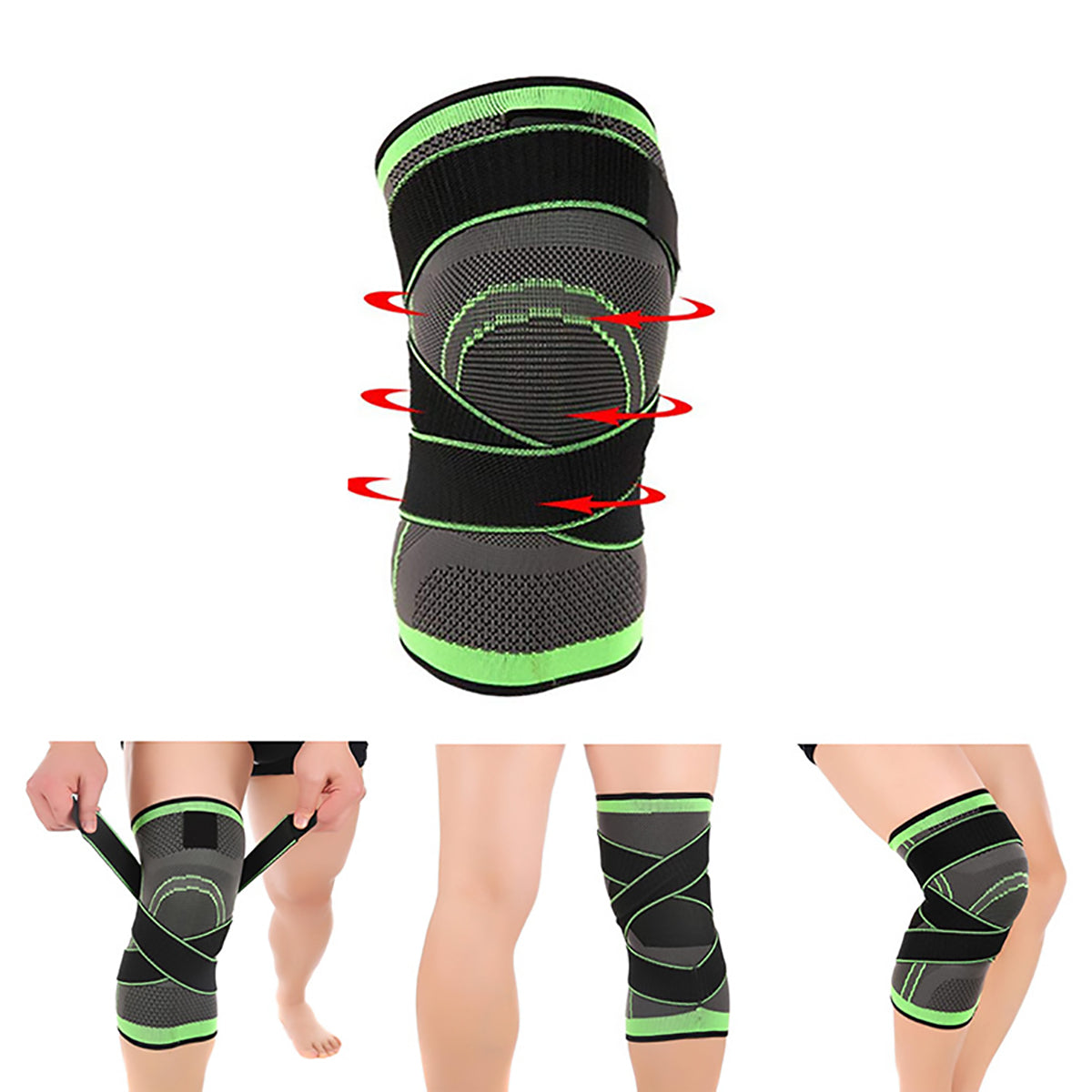 Vendaje presurizado rodillera deportiva unisex knee elástico antideslizante