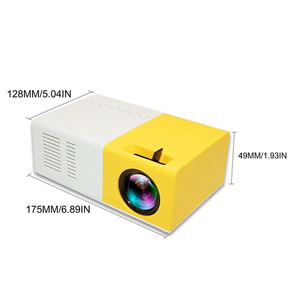 Mini proyector led yg300 portátil cine en casa 60 pulgadas hd infocus