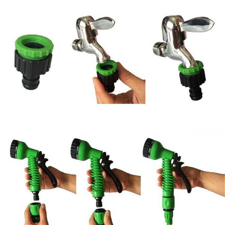 Manguera expansible 22 metros con pistola multichorros magic hose