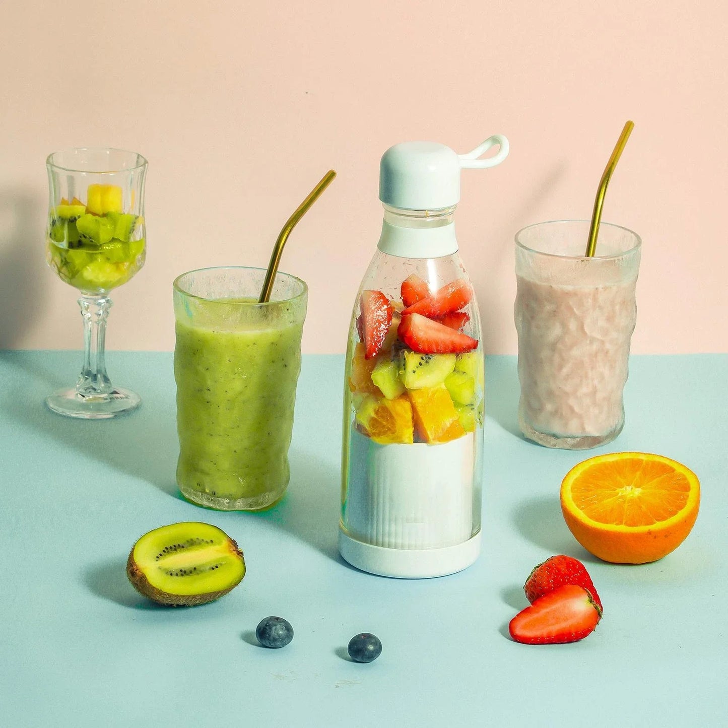 Mini licuadora personal portátil mini juicer 350ml recargable usb malteadas