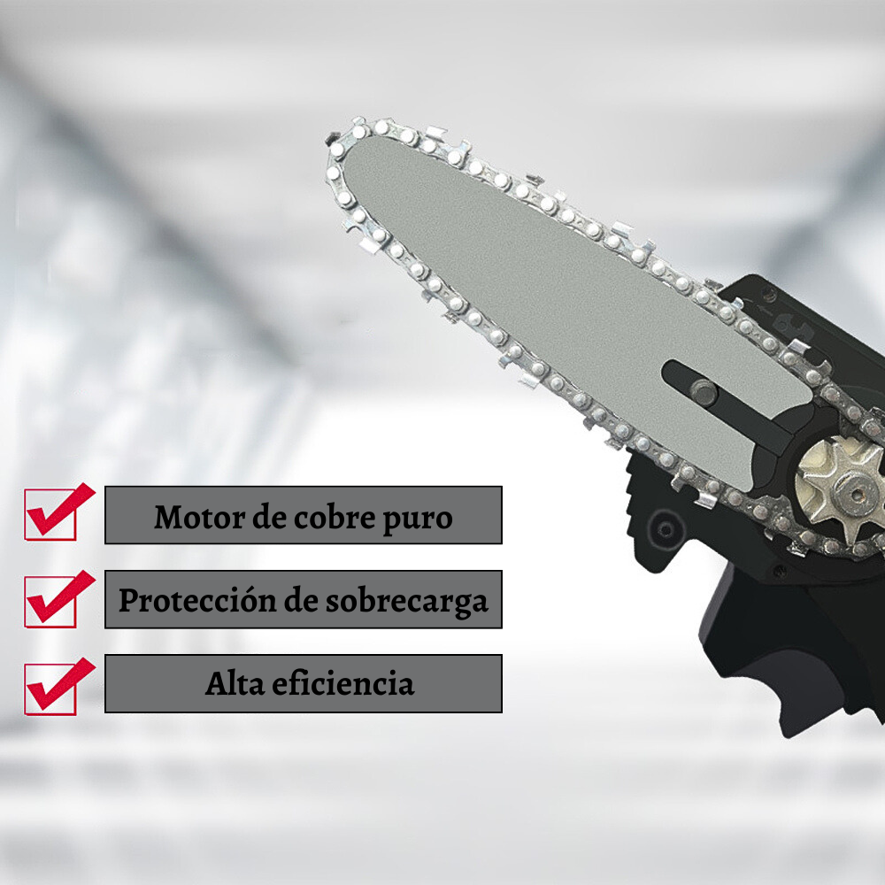 Mini sierra de podar eléctrica 24v 15cm portátil recargable