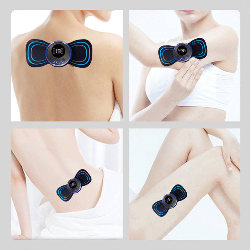 Mini masajeador recargable tens parche electro estimulador muscular portátil