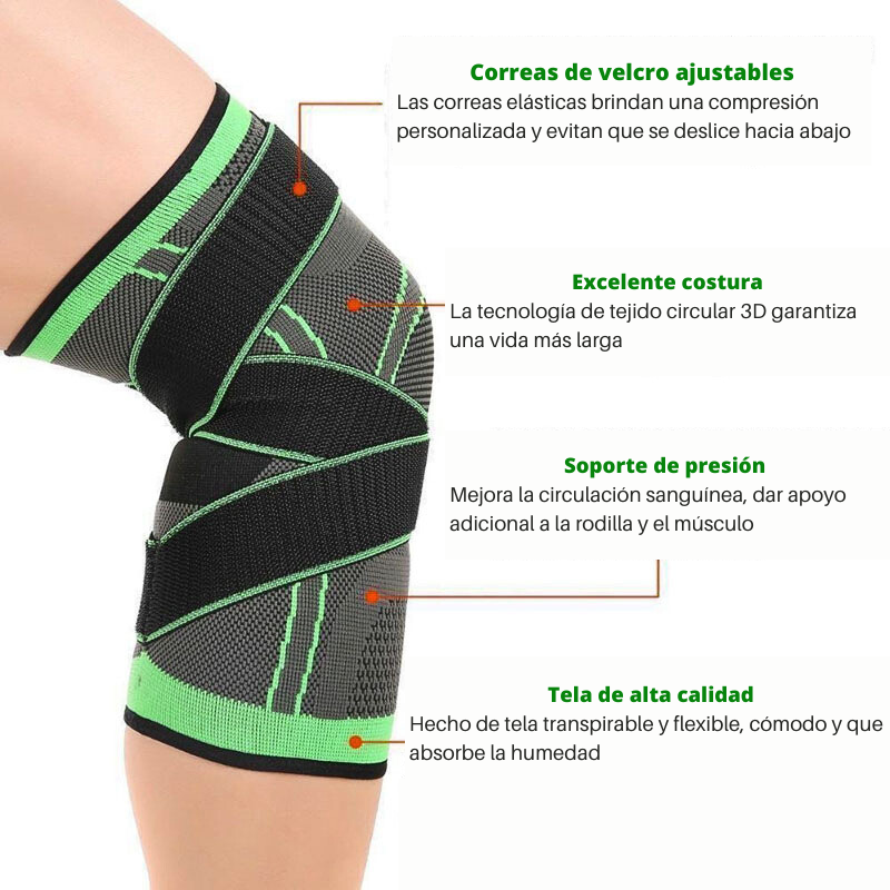 Vendaje presurizado rodillera deportiva unisex knee elástico antideslizante