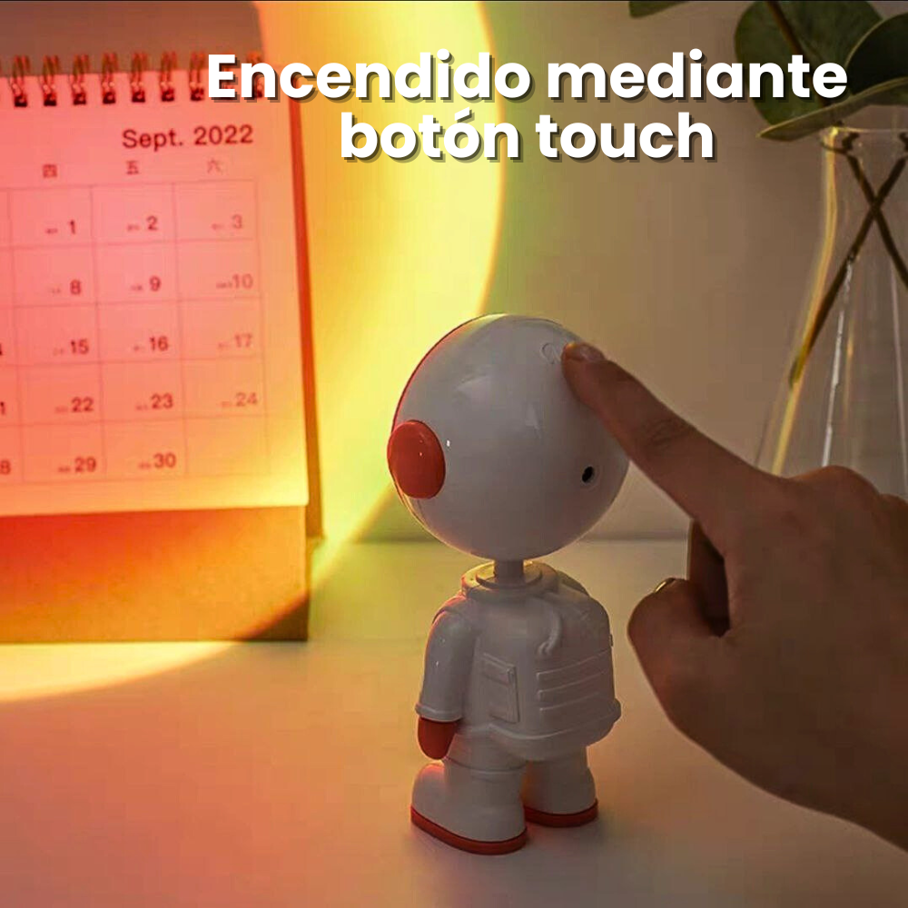 Mini lámpara astronauta atardecer sunet lamp lus led puesta de sol