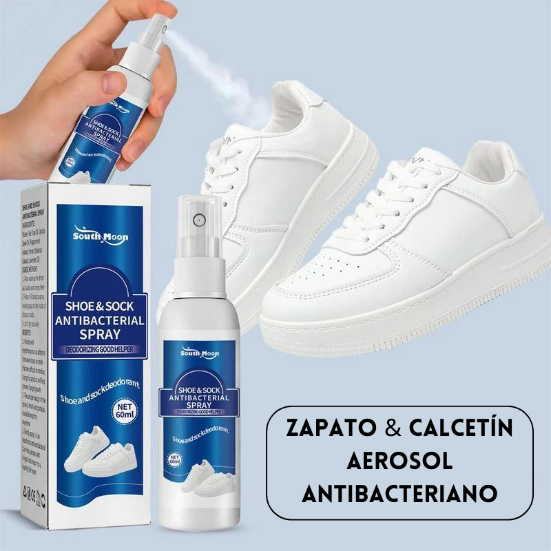 Spray desodorizador elimina olores de zapatos y calcetines.